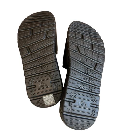 Quiksilver black beach slides sandals 8 - Picture 3 of 3